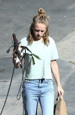 BRITT ROBERTSON Out with Her Dogs in Los Angeles 07/23/2019