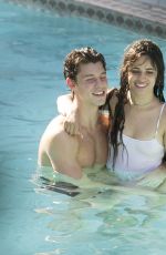 CAMILA CABELLO and Shawn Mendes at a Pool in Miami 07/29/2019