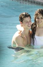 CAMILA CABELLO and Shawn Mendes at a Pool in Miami 07/29/2019