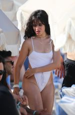CAMILA CABELLO in Swimsuit at a Beach in Miami 07/29/2019