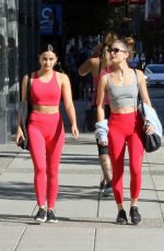 CAMILA MENDES and RACHEL MATTHEWS in Tights Heading to a Gym in Vancouver 07/29/2019