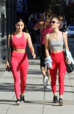 CAMILA MENDES and RACHEL MATTHEWS in Tights Heading to a Gym in Vancouver 07/29/2019