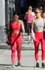 CAMILA MENDES and RACHEL MATTHEWS in Tights Heading to a Gym in Vancouver 07/29/2019