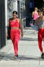 CAMILA MENDES and RACHEL MATTHEWS in Tights Heading to a Gym in Vancouver 07/29/2019