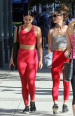 CAMILA MENDES and RACHEL MATTHEWS in Tights Heading to a Gym in Vancouver 07/29/2019