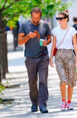 CAMILA MORRONE Out with Her Dad Maximo in New York 07/09/2019