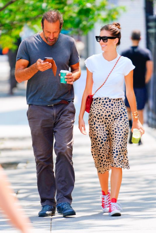 CAMILA MORRONE Out with Her Dad Maximo in New York 07/09/2019