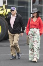 CATHERINE ZETA JONES Catching a Helicopter to Silverstone Grand Prix 07/14/2019