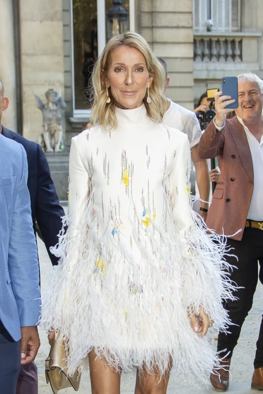 CELINE DION Arrives at Valentino Haute Couture Fall/Winter 2019/2020 Show in Paris 07/03/2019