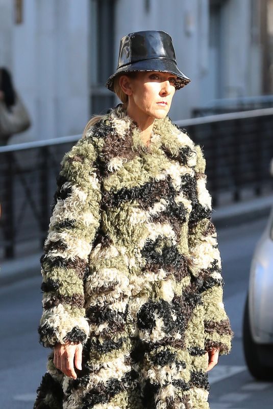 CELINE DION at a Photoshoot on the Streets of Paris 06/30/2019