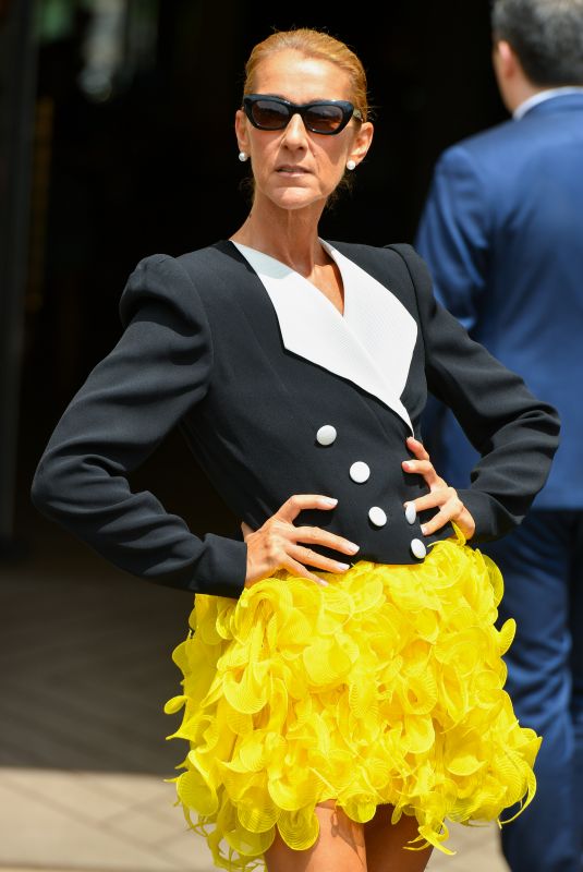 CELINE DION Leaves Le Crillon in Paris 06/30/2019