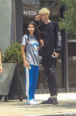 CHANTEL JEFFRIES and Machine Gun Kelly Out for Lunch in Los Angeles 07/09/2019