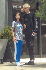 CHANTEL JEFFRIES and Machine Gun Kelly Out for Lunch in Los Angeles 07/09/2019
