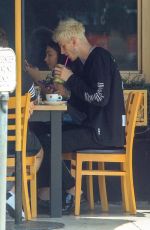 CHANTEL JEFFRIES and Machine Gun Kelly Out for Lunch in Los Angeles 07/09/2019