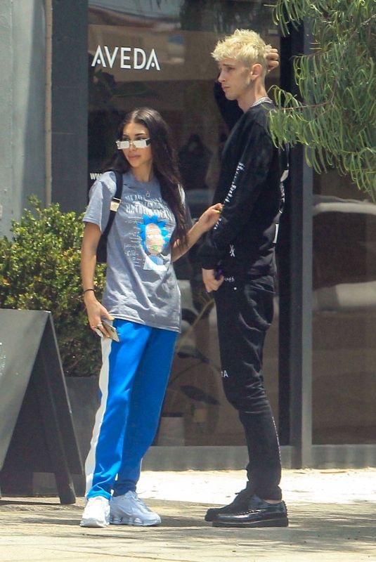 CHANTEL JEFFRIES and Machine Gun Kelly Out for Lunch in Los Angeles 07/09/2019