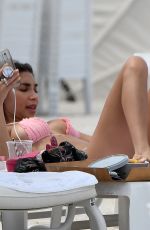 CHANTEL JEFFRIES in Bikini at a Beach in Miami 07/11/2019
