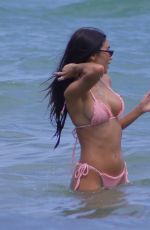 CHANTEL JEFFRIES in Bikini on the Beach in Miami 07/11/2019