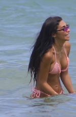 CHANTEL JEFFRIES in Bikini on the Beach in Miami 07/11/2019