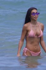 CHANTEL JEFFRIES in Bikini on the Beach in Miami 07/11/2019