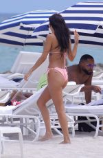 CHANTEL JEFFRIES in Bikini on the Beach in Miami 07/11/2019