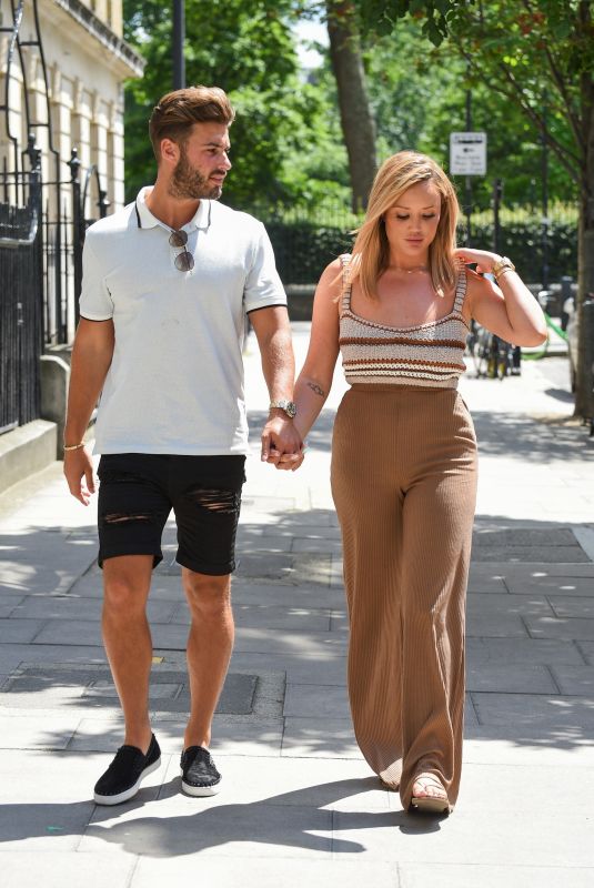 CHARLOTTE CROSBY and Joshua Ritchie Out in London 07/02/2019
