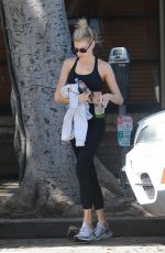 CHARLOTTE MCKINNEY in tights Leaves Yoga Class in Santa Monica 07/24/2019