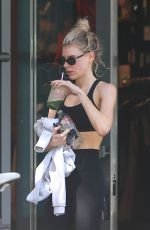 CHARLOTTE MCKINNEY in tights Leaves Yoga Class in Santa Monica 07/24/2019