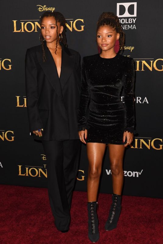 CHLOE and HALLE BAILEY at The Lion King Premiere in Hollywood 07/09/2019