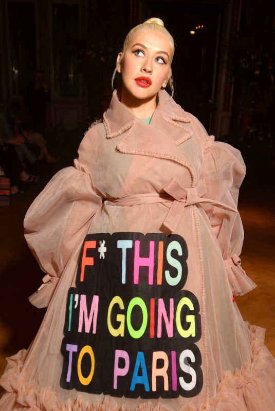 CHRISTINA AGUILERA at Viktor & Rolf Show at Paris Fashion Week 07//03/2019