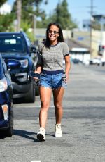 CHRISTINA MILIAN in Denim Shorts Leaves Joan