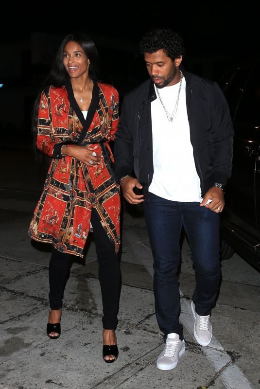 CIARA and Russell Wilson at Craig’s Restaurant in West Hollywood 07/08/2019