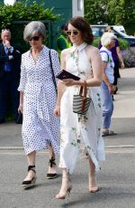 CLAIRE FOY Arrives at Wimbledon Tennis Championships 07/11/2019