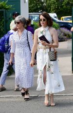 CLAIRE FOY Arrives at Wimbledon Tennis Championships 07/11/2019