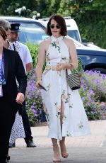 CLAIRE FOY Arrives at Wimbledon Tennis Championships 07/11/2019