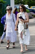 CLAIRE FOY Arrives at Wimbledon Tennis Championships 07/11/2019