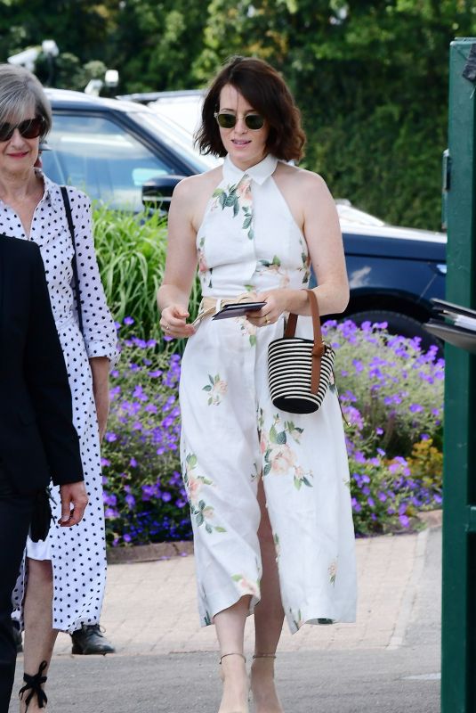 CLAIRE FOY Arrives at Wimbledon Tennis Championships 07/11/2019