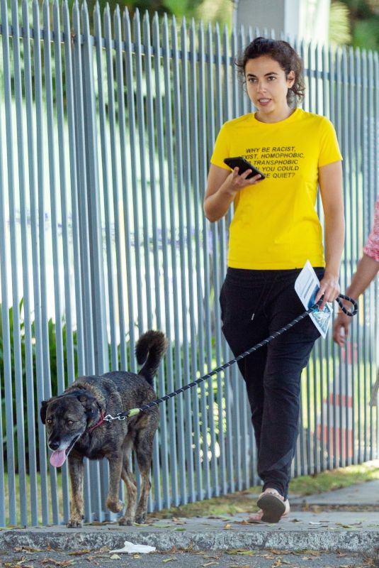 CRISTINA RODLO Out with Her Dog in Loz Feliz 07/02/2019