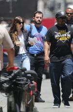 DAKOTA JOHNSON and Iice Cube on the Set Covers in Los Angeles 07/02/2019