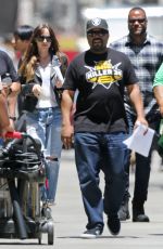 DAKOTA JOHNSON and Iice Cube on the Set Covers in Los Angeles 07/02/2019