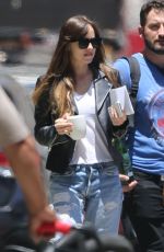 DAKOTA JOHNSON and Iice Cube on the Set Covers in Los Angeles 07/02/2019
