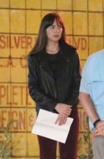 DAKOTA JOHNSON on the Set of Covers in Los Angeles 07/17/2019