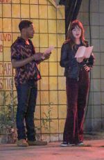 DAKOTA JOHNSON on the Set of Covers in Los Angeles 07/17/2019
