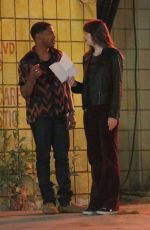 DAKOTA JOHNSON on the Set of Covers in Los Angeles 07/17/2019