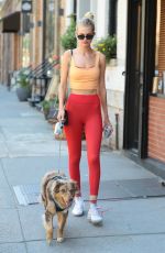 DAPHNE GROENEVELD Out with Her Dog in New York 07/15/2019