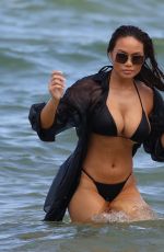 DAPHNE JOY in Bikini on the Beach in Miami 07/16/2019