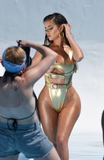 DEMI ROSE in Metallic Gold Bikini at a Photoshoot in Los Angeles 07/02/2019