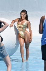 DEMI ROSE in Metallic Gold Bikini at a Photoshoot in Los Angeles 07/02/2019