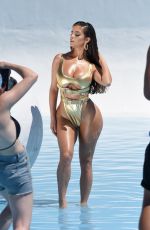 DEMI ROSE in Metallic Gold Bikini at a Photoshoot in Los Angeles 07/02/2019