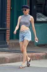 DIANE KRUGER in Denim Shorts Out in New York 07/17/2019