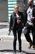 DIANE KRUGER on the Set of 355 in Paris 07/10/2019